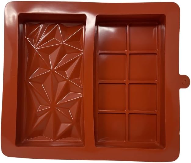 HABP GLOBAL 1 inch Chocolate Bar Mold, Silicone Deep Mold Ideal for making Homemade Stuffed Dubai Pistachio Chocolate,