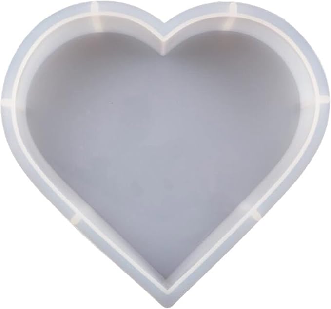 Resin Silicone Molds Large Heart Hexagon Resin Molds Deep Epoxy Resin Mold for Flowers Preservation Resin Art Resin Casting DIY (A-Heart)