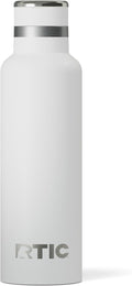 RTIC 20oz Journey Bottle Metal Stainless Steel Vacuum Insulated, BPA Free, Reusable, for Water, Hot and Cold Drinks, Travel, Sports, Camping, White