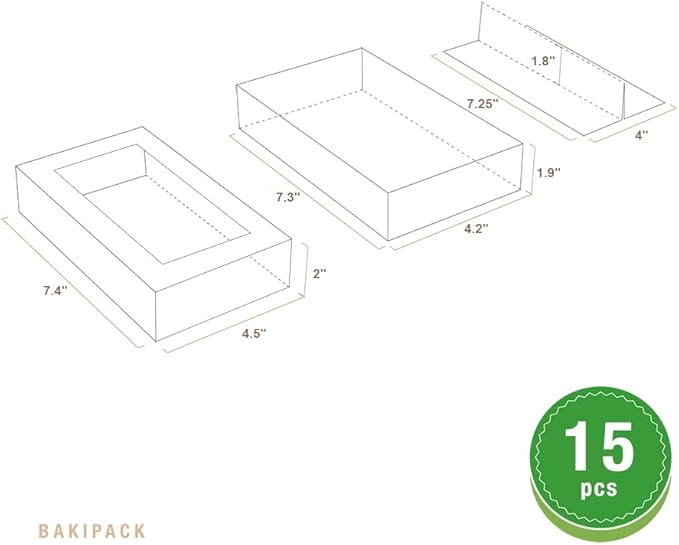 15 Macaron Boxes, Macaron Gift Box for 12 (Interior Measurement 7.3×4.2 ×1.9 Inches), Macaron Packaging Boxes with Clear Window Rose Gold without Macarons inside