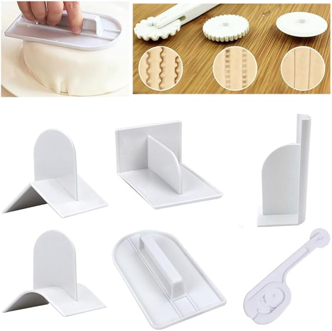 4pcs Fondant Icing Smoother Polisher for Cake Decoration Sugarcraft Scraper Paddle Tool