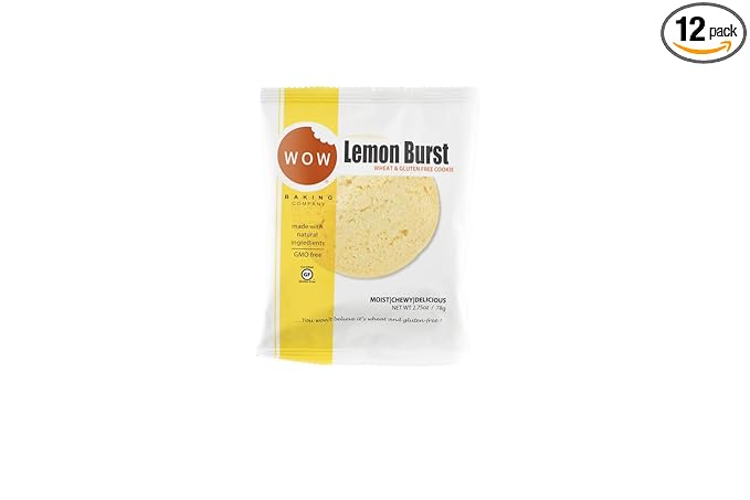 WOW Baking Company Gluten-Free Cookies, Lemon Burst, 2.75 Ounce (Pack of 12)