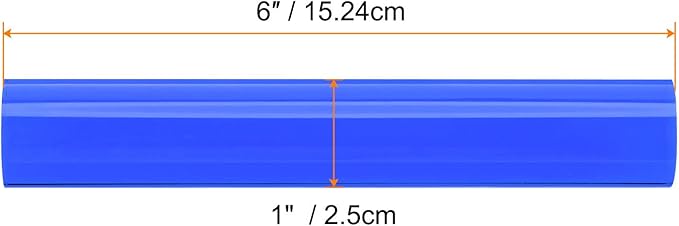 HARFINGTON Acrylic Clay Roller 6 Inch x 1 Inch Solid Non-Stick Plastic Round Tube Roller Polymer Clay Rod Fondant Rolling Pin for Shaping, Sculpting, Modeling DIY Crafts, Blue