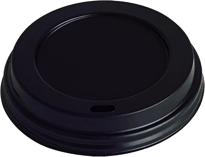 Smygoods Coffee Cup Lids, Dome Lid for 10/24 Ounce Cups, Paper cups, Black, 50 Count [No Cups Included]