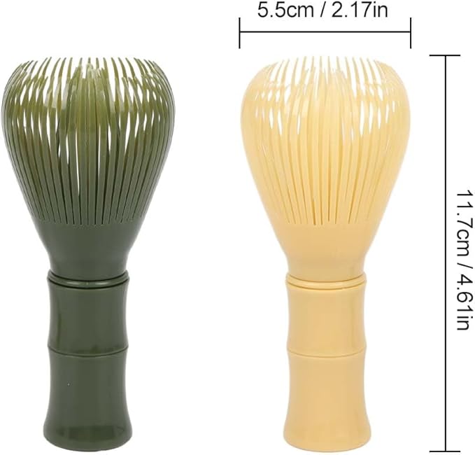 Traditional Matcha Whisk Reusable PP Resin Matcha Whisk Chasen Dishwasher Safe Matcha Stirrer Matcha Green Tea Powder Preparation Prepare Japanese Matcha Tea (Green)