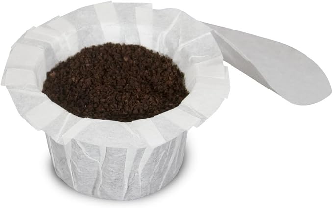 Perfect Pod EZ-Cup Paper Coffee Filters with Patented Lid for Single-Serve Coffee Brewers and Coffee Pods, Compatible with Keurig, 18-Pack (900 Filters)