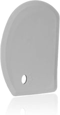 Sapid Flexible Curved Edge Silicone Bowl Scraper(5.98"x4.3"), Food Grade Dough Scraper for Baking Sourdough Bread, Cake, Multipurpose Kitchen Dish Scrapers, Easy to Clean (1, Gray)