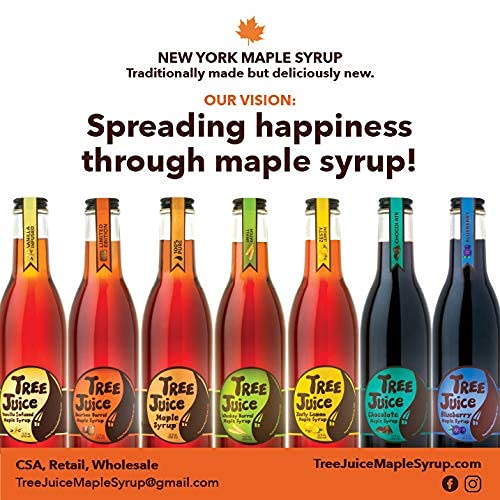Tree Juice 100% Pure Grade A Maple Syrup | All Natural, Non GMO, Vegan, Gluten Free, Vegetarian, Paleo | 12 Ounce Bottle