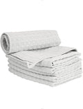 watchget Barista Micro Cloth 6 Pack, Microfiber Barista Cleaning Towels Microfiber Waffle Weave Kitchen Dish Cloth Coffee Bar Towel Coffee Machine Cleaning Cloth, Light Grey(12"x12")