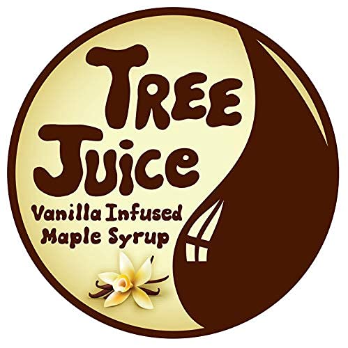 Tree Juice Vanilla Infused Maple Syrup | 100% Pure Grade A Maple Syrup | All Natural, Non GMO, Vegan, Gluten Free, Vegetarian, Paleo | 12 Ounce Bottle