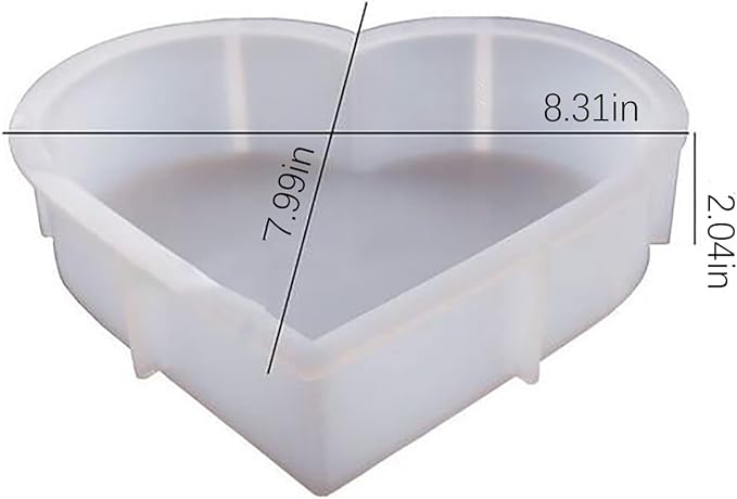 Resin Silicone Molds Large Heart Hexagon Resin Molds Deep Epoxy Resin Mold for Flowers Preservation Resin Art Resin Casting DIY (A-Heart)