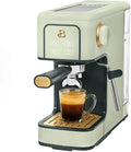 Beautiful Slim Espresso Maker by Drew Barrymore – 20‑Bar Pressure, Dual‑Spout 52 mm Portafilter, 50 oz Removable Tank, 2‑in‑1 Steam Wand & Touch Controls (Sage Green)