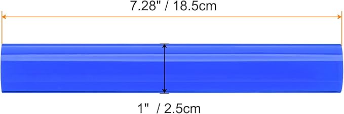 HARFINGTON Acrylic Clay Roller 7.28 Inch x 1 Inch Solid Non-Stick Plastic Round Tube Roller Polymer Clay Rod Fondant Rolling Pin for Shaping, Sculpting, Modeling DIY Crafts, Blue