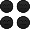 4-Pack Temp Probe Grommet for BBQ Grills, Replacement for Weber 85037 Smokey Mountain Accessories, and Other Smoker Grills DIY Thermometer Probe Port (Black)