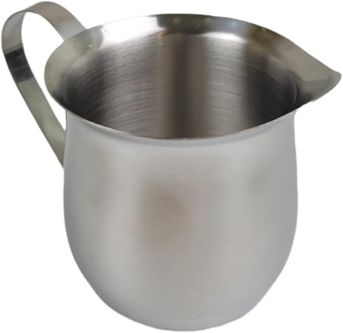 Rattleware 8 oz Brew Pitcher - Premium Stainless Steel Latte Art Milk Frothing Pitcher with Drip-Resistant Spout & Ergonomic Handle, Perfect for Baristas & Home Use