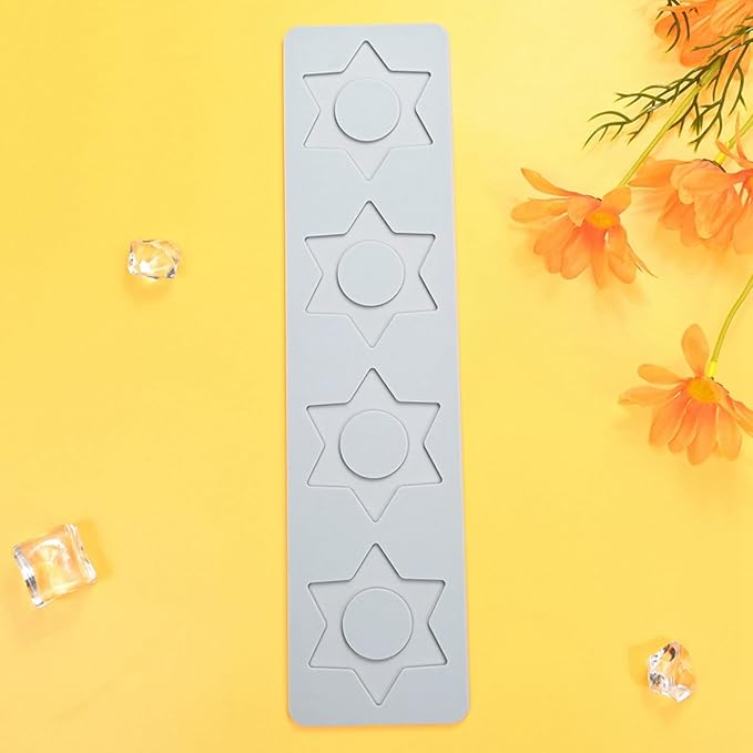 TUKE Star Lace Mat Silicone Mold For Chocolate Epoxy Resin Cake Topper Sugar Craft Baking Cake Lace Decoration Tool DIY Wedding (G_ Star)