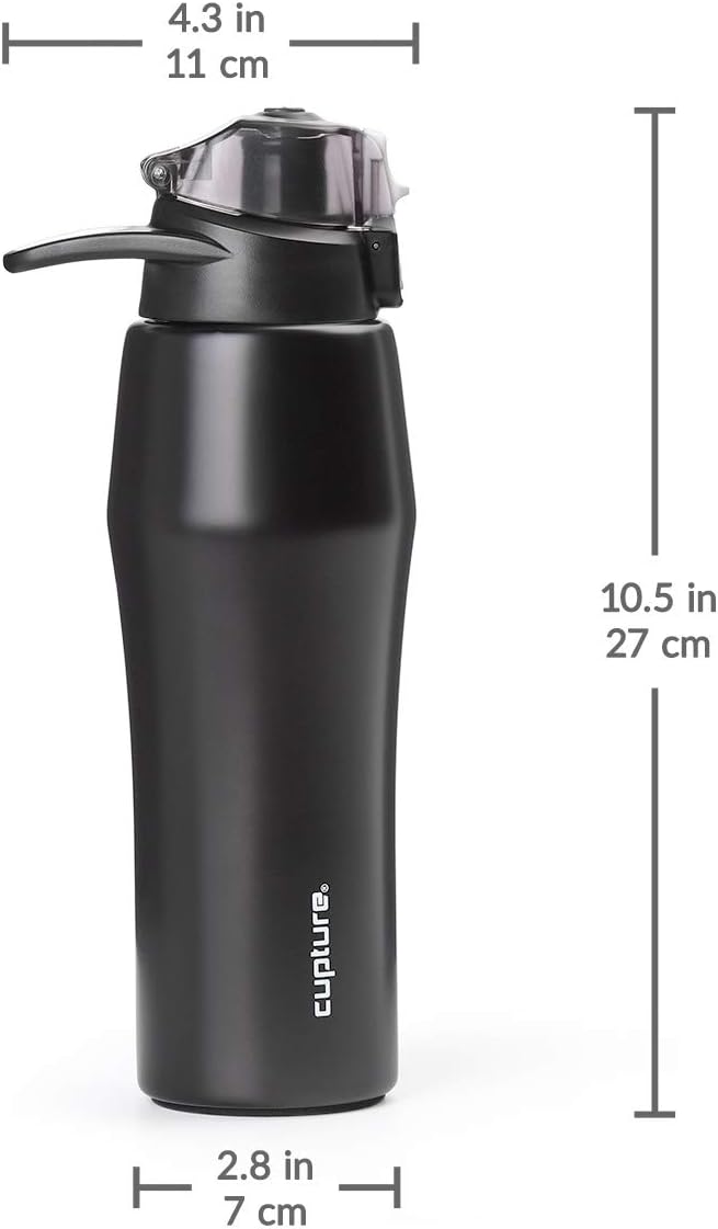 Cupture Action Bottle with Handle - Stainless Steel Vacuum-Insulated, 22 oz