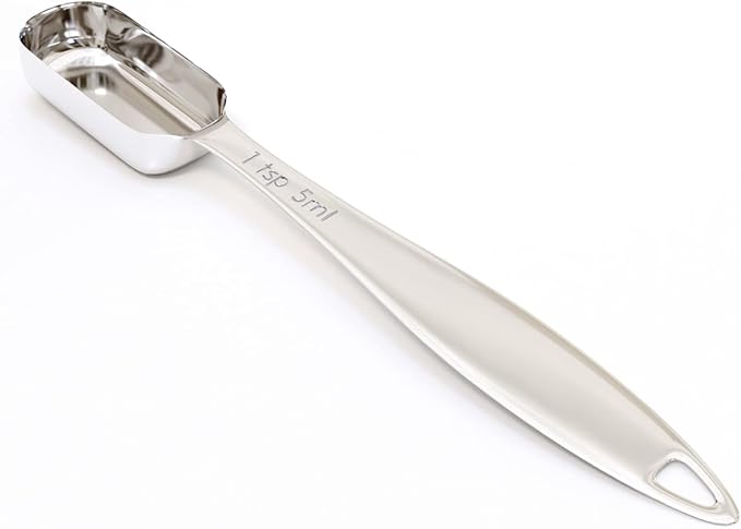 1PCS 1Teaspoon (1/3tbsp, 5ml) Single Measuring Spoon, Individual Stainless Steel Long Handle Measure Tablespoon Only