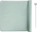 Silicone Baking Mat - Extra Thick Non-Stick Pastry Mat with Measurement Markings, 21"x15" Non-Slip Silicone Pad with Raised Edges (Light Green)