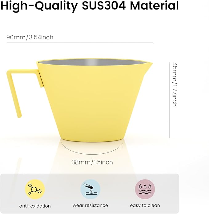 MHW-3BOMBER Espresso Measuring Cup with 3 oz Sauce Cup Espresso Shot Cup Stainless Steel Pouring Cup for Tomato Sauce|Steak Sauce|Desserts|Beverages| (Blue) G5738-OS