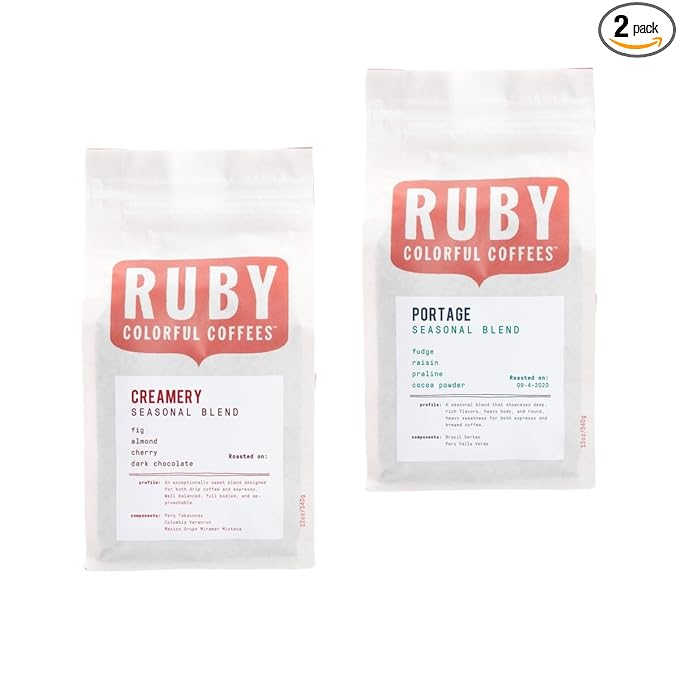Bean Box Coffee Sampler - Medium Roast, 2-Pack, Freshly Ground, Gourmet Coffee