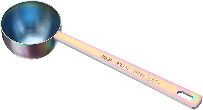 HARFINGTON Coffee Scoop Spoon 2tbsp (6tsp, 30ml) 304 Stainless Steel Long Handle Teaspoon/Tablespoon Measuring Spoons Scoops for Tea Sugar Kitchen, Multicolor