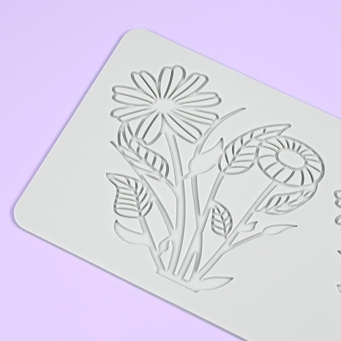 TUKE Flower Silicone Cake Lace Mold Cake Decorating Tool Border Decoration Lace Mold Kitchen Baking Tool (K_ Flower)