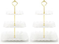Coitak Plastic Cupcake Stands, 3 Tier Cupcake Stand, Dessert Tower Tray for Tea Party, Baby Shower and Wedding (2 Pack)