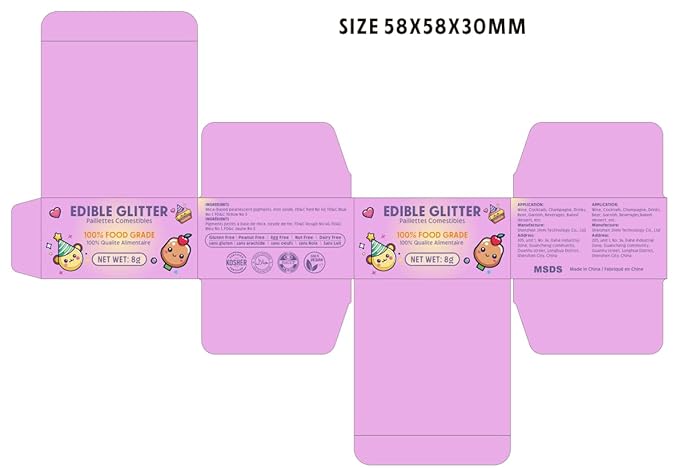 Nomeca Edible Glitter for Drinks Cakes, 8 grams Food Grade Luster Dust Sprinkles Glitter for Cake Decorations, DIY Cocktails, Beverages & Cake Decorating, Dessert Cake Topper (1-Glod)