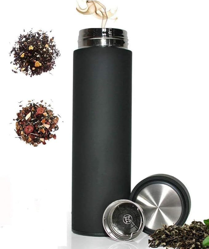 17 oz Car Logo Black Frosted Travel Mugs & Tumblers Vacuum Insulated Stainless Steel Thermal Bottle Fashion Business Thermal Cup for Hot or Cold Drink Coffee Or Tea (fit genesis)