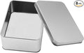 Metal Empty Boxes, Tin Boxes with Lid,Small Silver Tin Boxes,Stackable Organizer Containers,8PCS Storage Tin for Home Outdoor Active Storage Containers