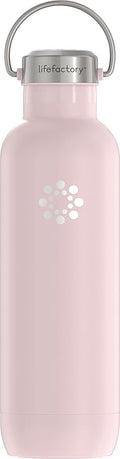 Lifefactory 24-Ounce Stainless Steel Vacuum-Insulated Sport Bottle, Desert Rose