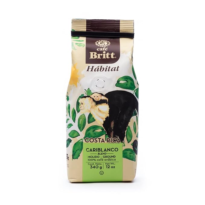 Café Britt® - Costa Rican Habitat Cariblanco Coffee (12 oz.) (3-Pack) - Ground, Arabica Coffee, Kosher, Gluten Free, 100% Gourmet & Dark Roast