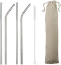 Gugrida Metal Straws Stainless Steel Straws 8.5" Drinking Straws Reusable 4 Set - Ultra Long Muti Color-Cleaning Brush for 20/30 Oz for Trail Tumblers Yeti RTIC SIC Ozark (2 Straight|2 Bent|1 Brush）