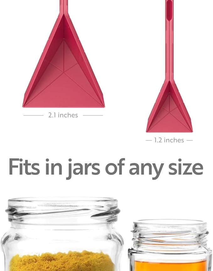 POLYGONS FLAT 3-IN-1 FOLDING MEASURING SPOONS | 2 Spoons with 6 Different Sizes (White)