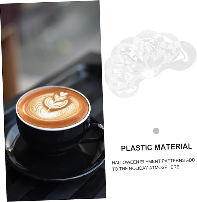 32pcs Coffee Stencils for Latte Art Cake Decorating Versatile Molds Diverse Patterns for Cappuccino Cupcake and Hot