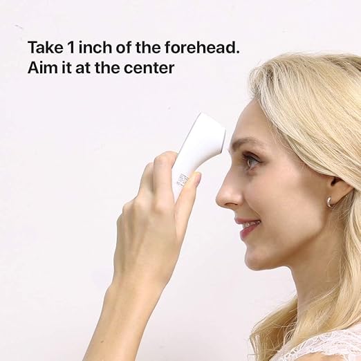 iHealth No-Touch Forehead Thermometer for Adults, Kids, Babies - FSA HSA Eligible, 3 Ultra-Sensitive Sensors, Quiet Vibration Feedback, Digital Large LED Digits, Easy to Use for Home & Nurses, PT3