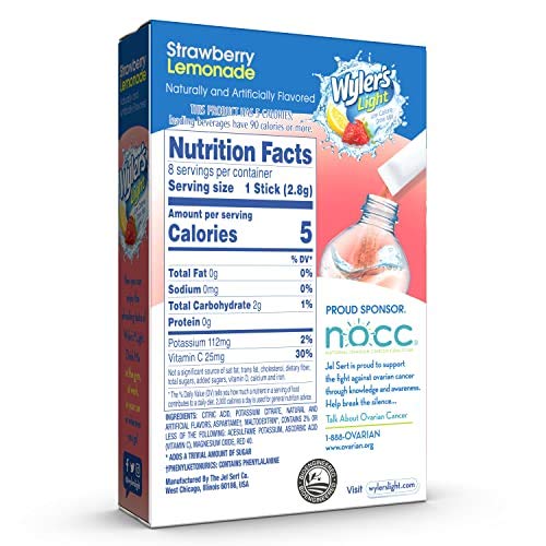 Singles Tо Go Powder Packets, Wаter Drink Mix, Strawberry Lemonade, 96 Singlе Servings (Pack of 12) Strawberry Lemonade