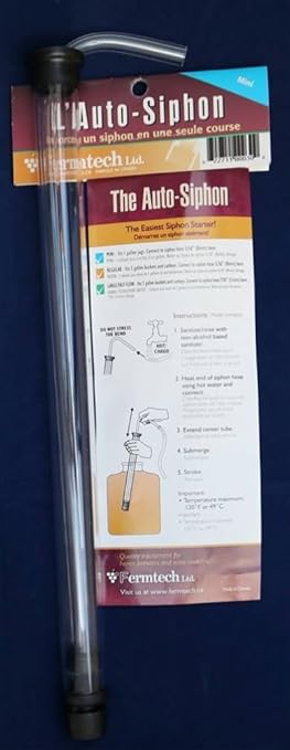 Auto Siphon Mini with 6 Ft of Food Safe Tubing & Clamp - Easy Home Brewing, Winemaking Kit, Complete System for Beer, Wine, Liquid Transfer & Fermentation Tools - Perfect for Small Batches