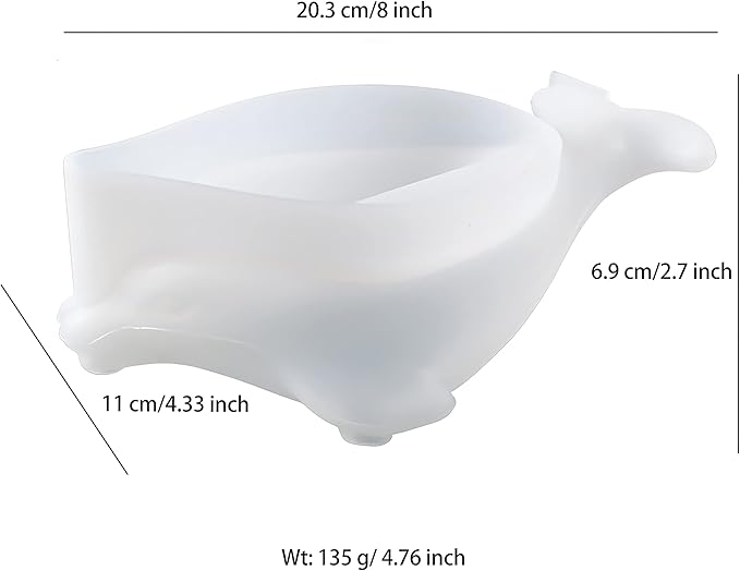 Self-Draining Dolphin Soap Holder Silicone Resin Mold, Dolphin Soap Holder DIY, Epoxy Resin Casting Mold for Soap Tray, Silicone Mold for Soap Holder