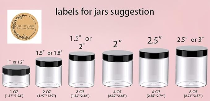 Custom Stickers Kraft Paper Labels Personalized Withe Text, Business Logo Customized Food Jars Labels Bakery Label Sticker Package Favor Canning Circle 100pcs (Style 12)