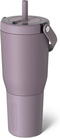 BrüMate Resa 35oz 100% Leakproof Travel Tumbler w/Handle & Straw | Flexible SoftSip Straw | Silicone Sleeve for Durability | Stainless Steel | Cup Holder & Travel Friendly Water Bottle (Lilac Dusk)