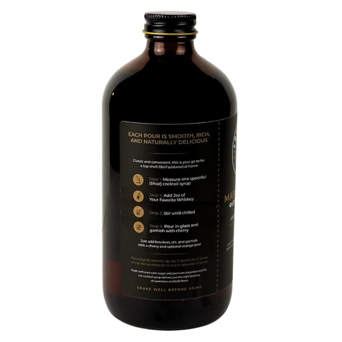 Smokeshow Cocktail Syrup - 64 Servings (16 oz, Old Fashioned Maple Pecan)