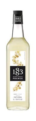1883 Popcorn Syrup for Drinks, Made in France, 1 Liter Glass Bottle