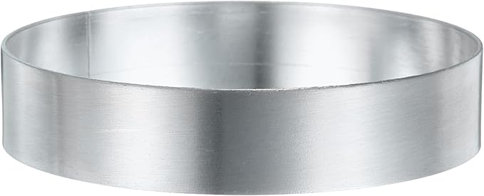 HARFINGTON Round Cake Ring 3.54 x 1 Inch Seamless Stainless Steel Pastry Mousse Dessert Ring Mirror Coating for Baking Cooking English Muffins Crumpet Making Tool