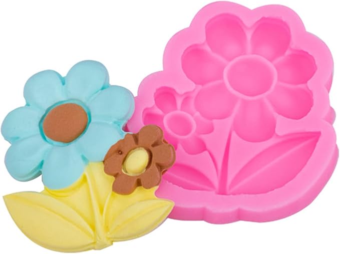 9 Pcs Flowers Fondant Molds,Flower Silicone Mold for Cupcake Dessert Chocolate Jelly Cookie Decor, Jewelry, Pastry, Chocolate,Handmade Soap Mould Candy Making(Pink)