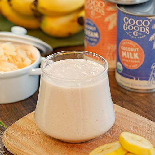CocoGoods Co Single-Origin Organic Coconut Milk 13.5 fl. oz - Gluten-free, Non-GMO, Vegan, & Dairy-free, 6 pack