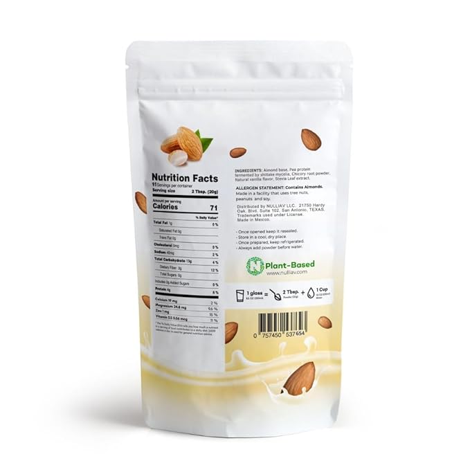 NULLIAV | Mediterranean Almond Vanilla Milk Powder 7.75 Oz.