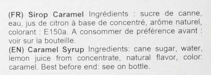 1883 Caramel Syrup for Drinks, Made in France, 1 Liter Plastic Bottle