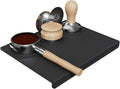 Espresso Tamping Mat, Coffee Tamper Mat, Espresso Mat for Counter, Silicone Tamper Mat, Food-grade, Non-Slip, Waterproof, Heat Resistant (Black, 25x20x2cm)